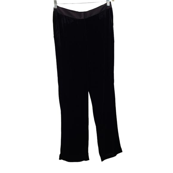 J. MacLaughlin black velvet wide legged pants Size 8 - Picture 1 of 6
